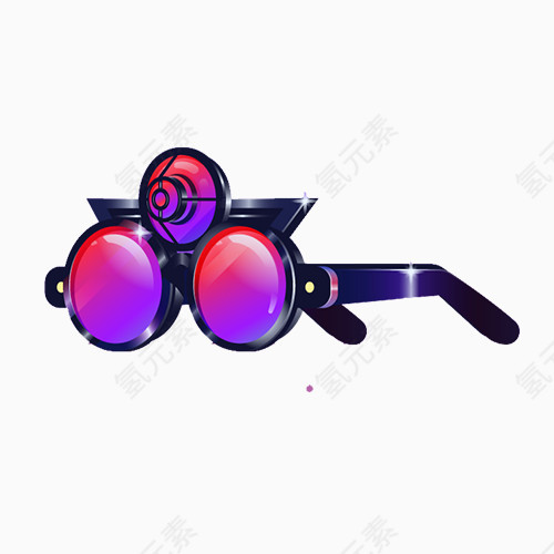 紫色酷炫的眼镜