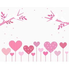 粉色爱心浪漫情人节素材