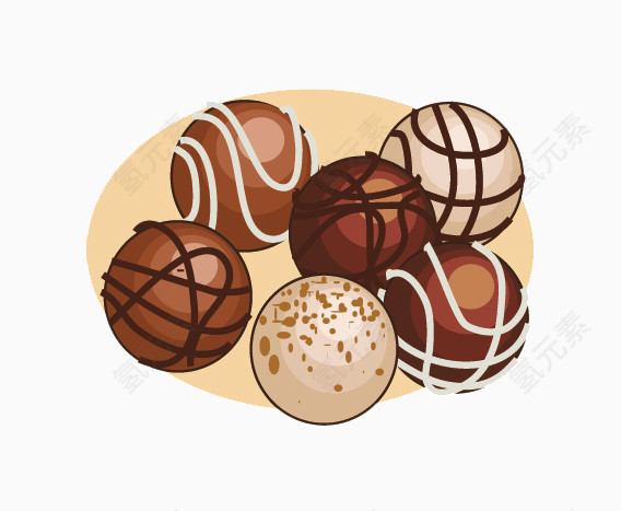 巧克力球型饼干