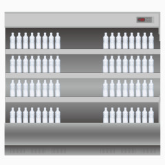 放满饮料的立体冷柜