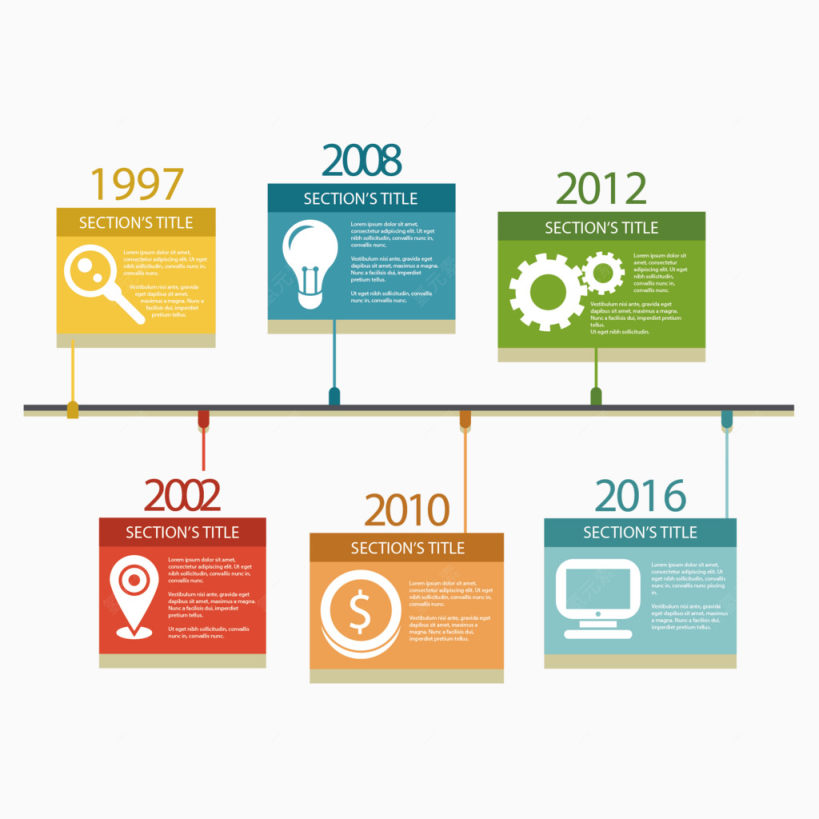 矢量时间轴信息图下载