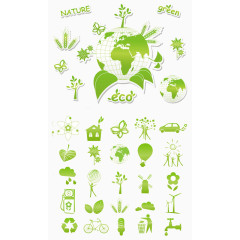 绿色环保图标