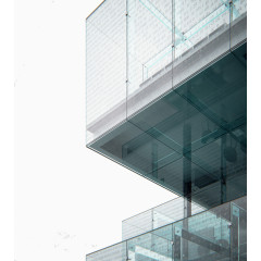 玻璃材质建筑局部透视图