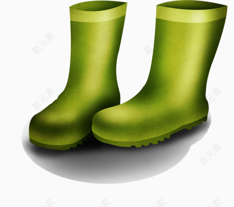绿色胶鞋