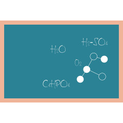 化学黑板矢量图