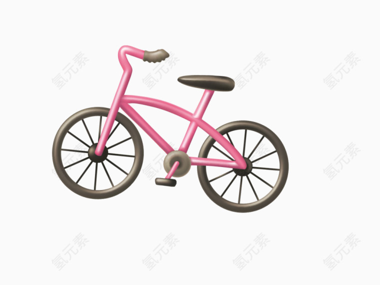 粉色的儿童自行车