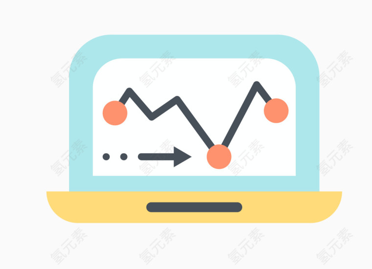 矢量电脑数据展示素材