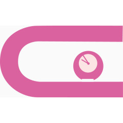 粉色扁平钟表