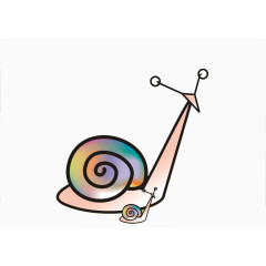 卡通母子蜗牛