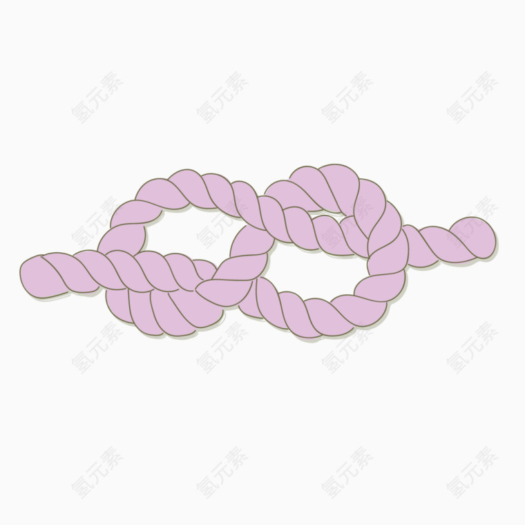 矢量手提绳卡扣粉色绳子