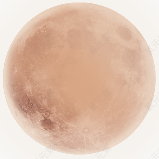 褐色简约月亮装饰图案