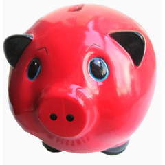 红猪玻璃瓶存钱罐