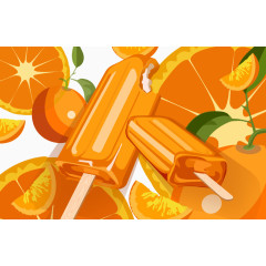 橙色冰棍