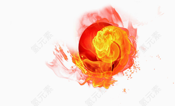 燃烧的红色的火球