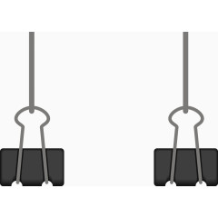 矢量手绘黑色夹子