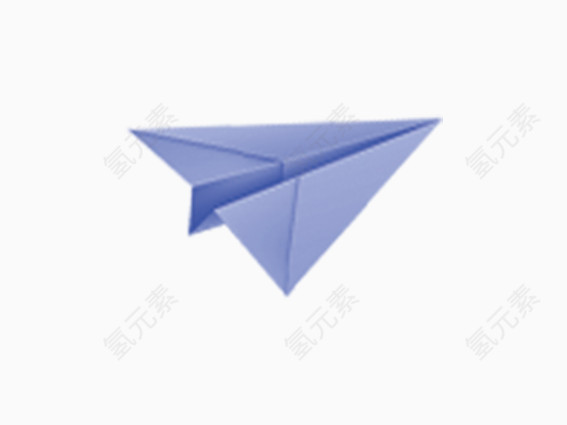 蓝色立体漂浮纸飞机免费素材