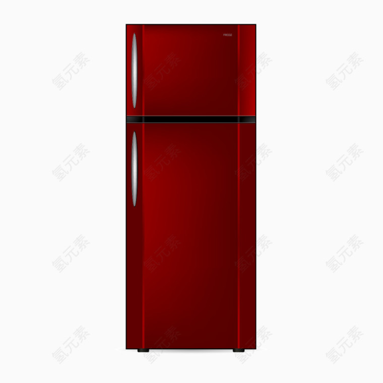 红色高档冰箱