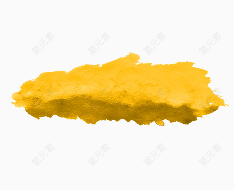 黄色水墨元素