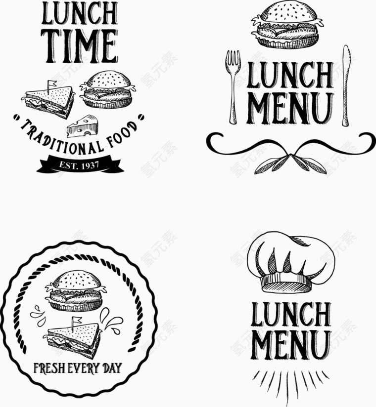 黑色午餐菜单logo