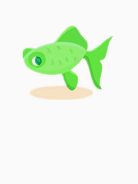绿色小鱼矢量图