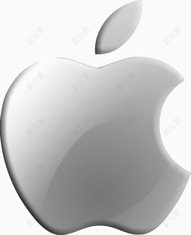 灰白色调苹果logo