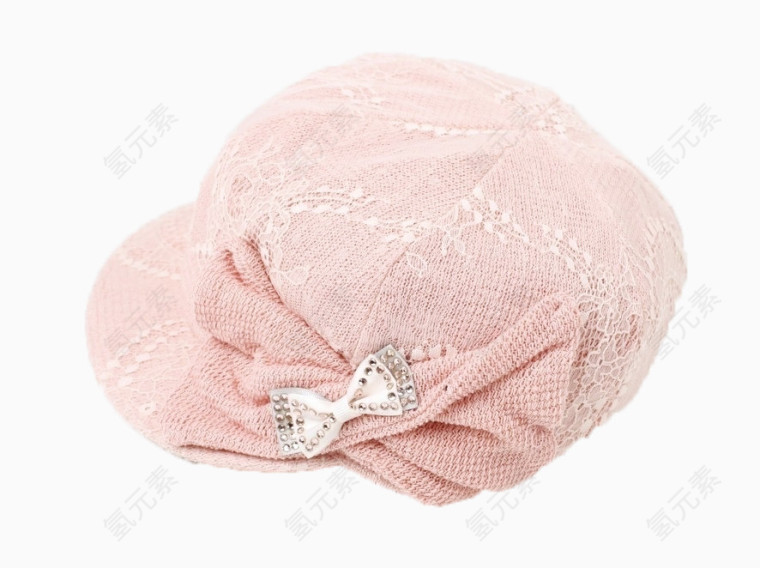 粉红花帽子