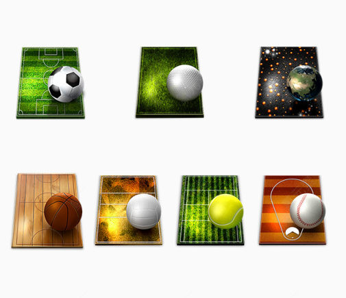 7个高尔夫球图标下载