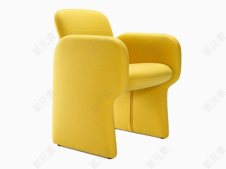创意黄色扶手椅