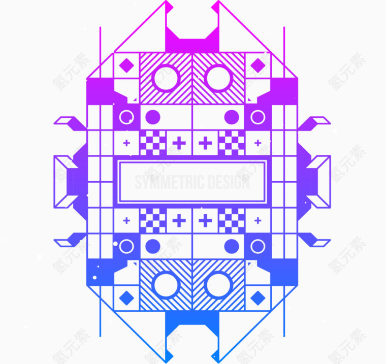 紫色蓝色机器人