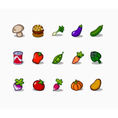 卡通蔬菜图标