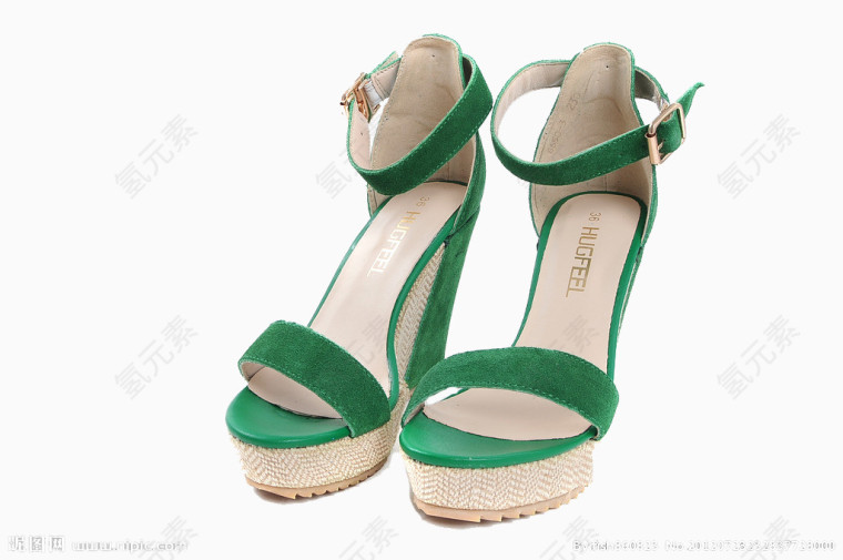 夏季凉鞋深绿色