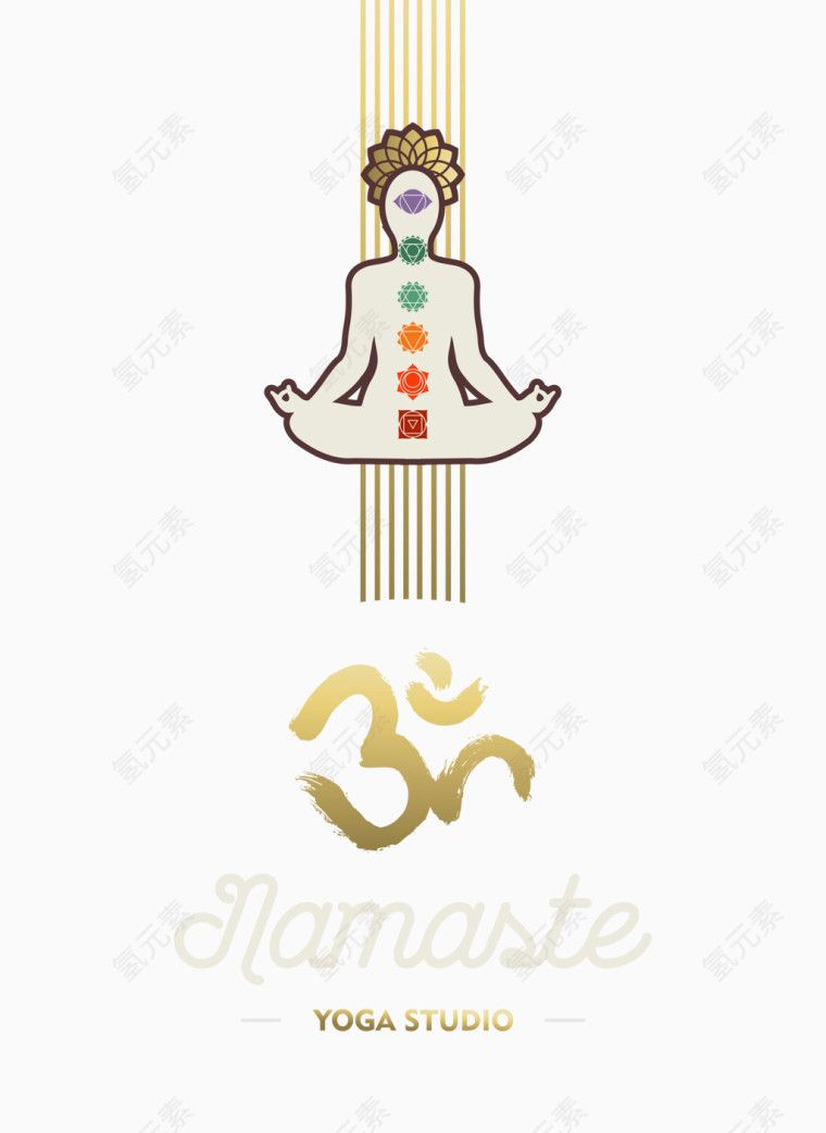 瑜伽冥想标志