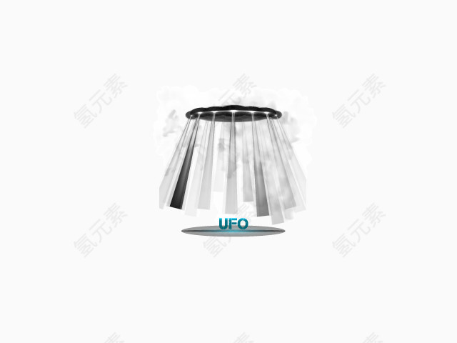 科幻 UFO 背景装饰 发光背景 矢量素材