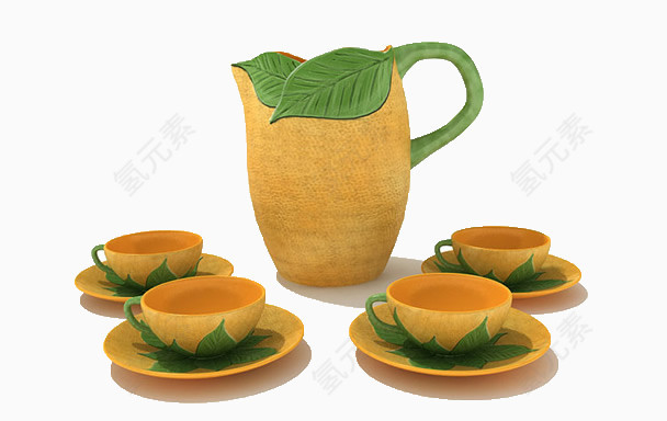 绿叶茶具