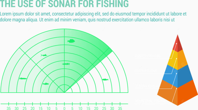 声纳的使用信息图表矢量素材下载