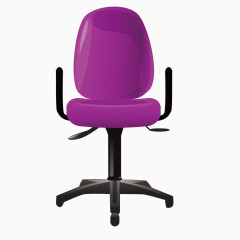 矢量紫色摇椅办公椅座椅