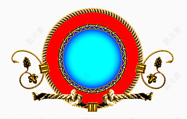 蓝宝石镶嵌古典边框
