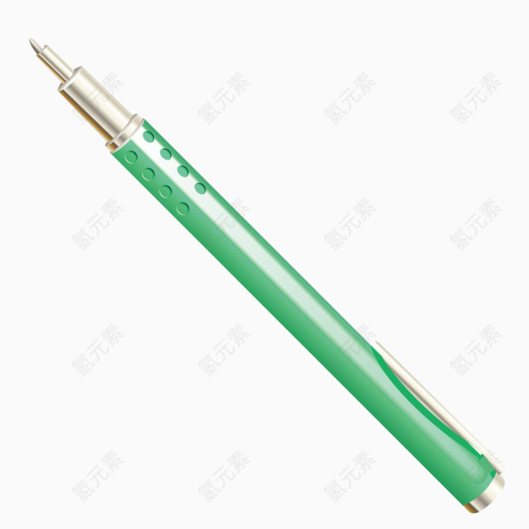 绿色质感金属签字笔