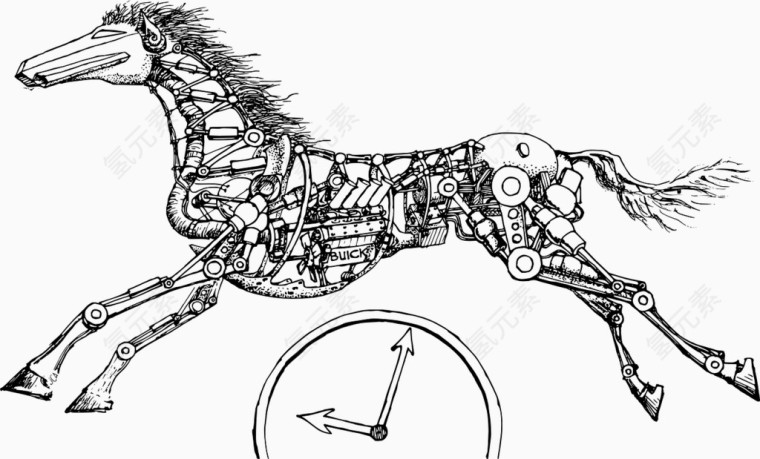 奔跑的机械马