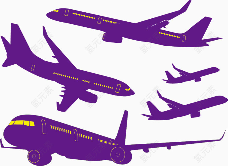 紫色飞机