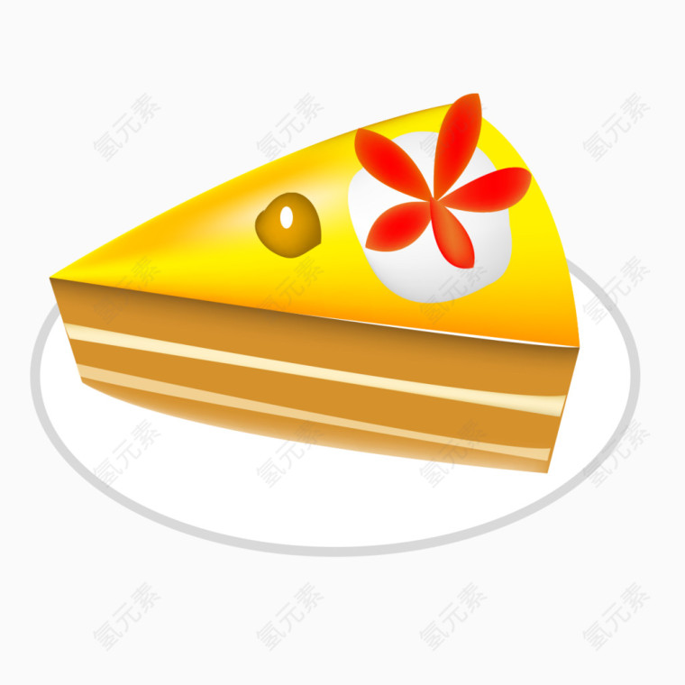 黄色蛋糕模型