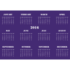 矢量2016日历插图