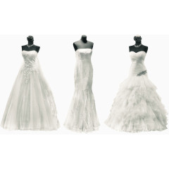 三件白色婚纱