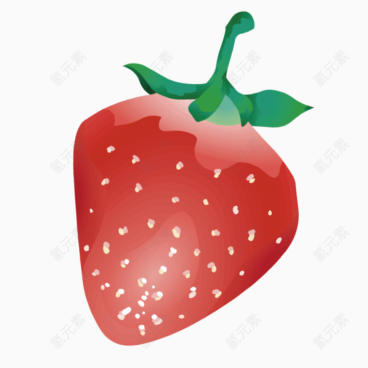 矢量熟透的草莓