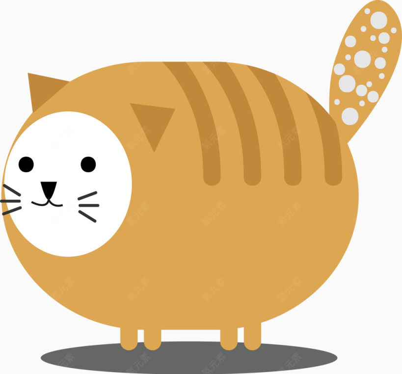 胖胖猫猫图标矢量下载
