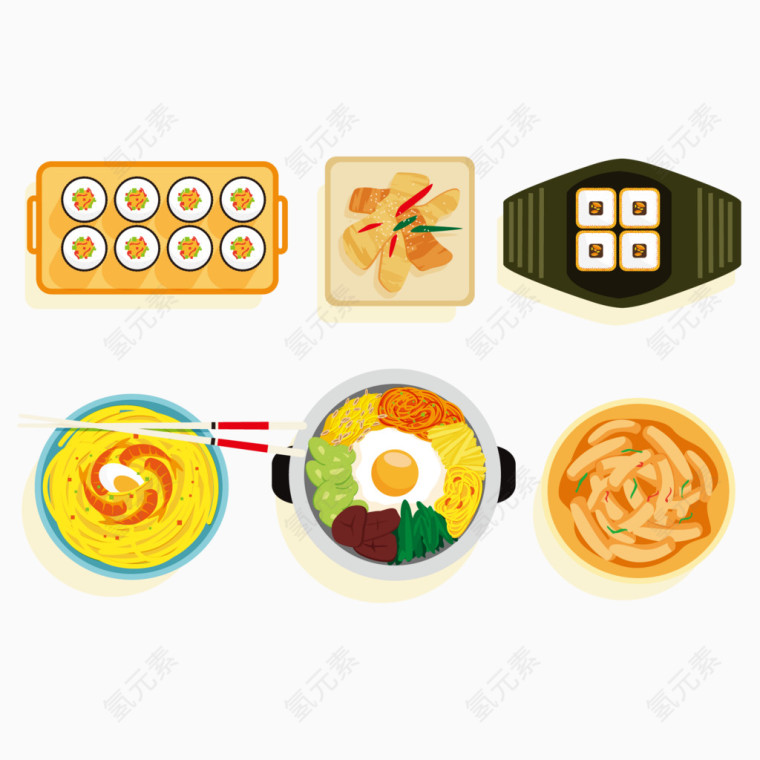 矢量图日本料理