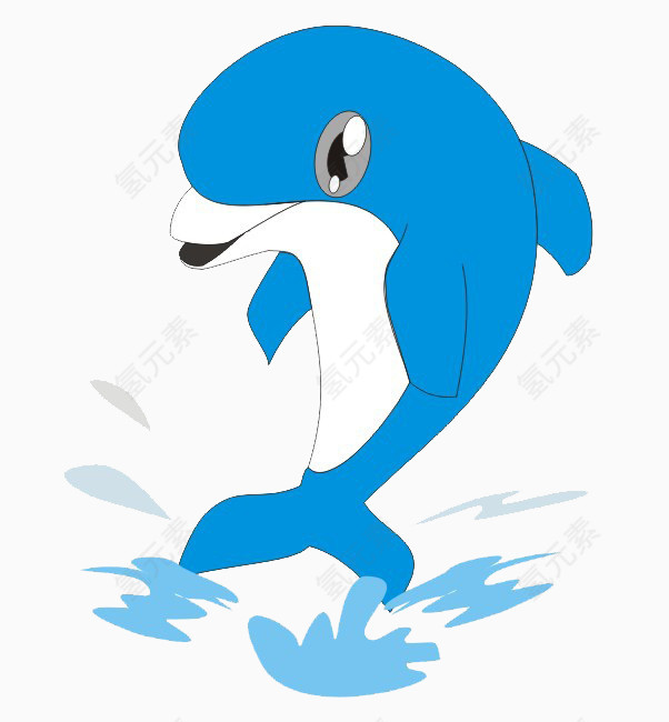 蓝色小鲨鱼 跳跃 蓝色 喜欢
