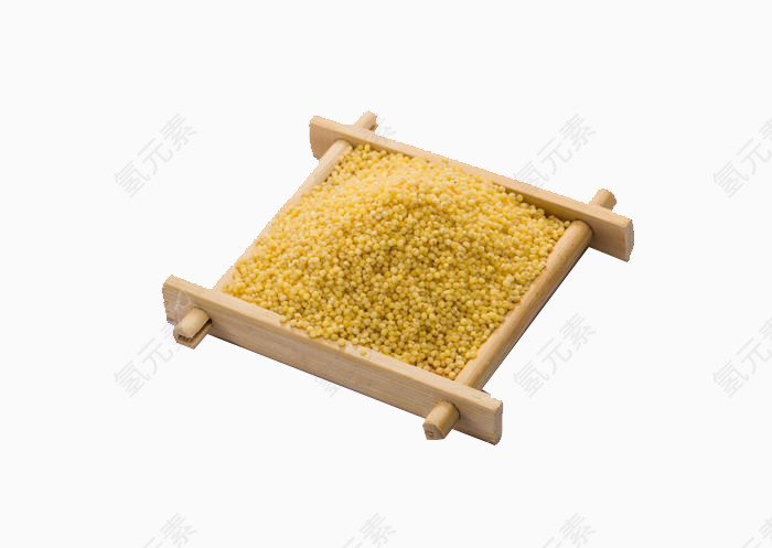 木框里盛小米