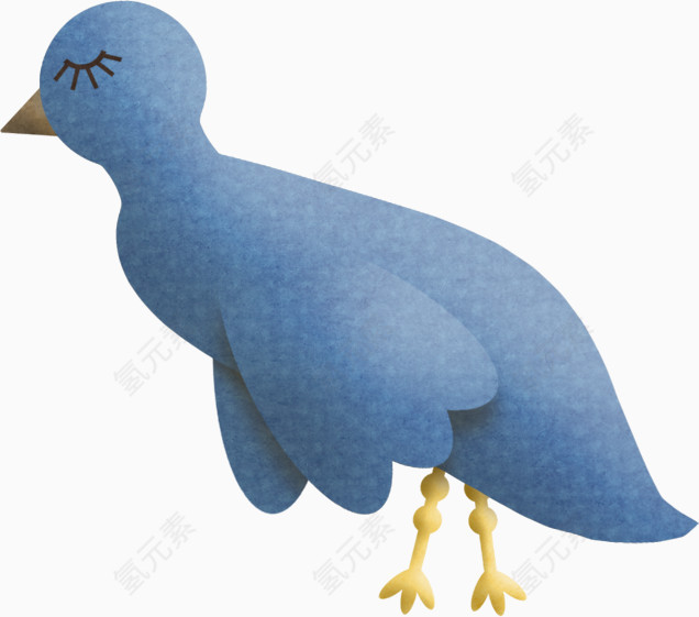 蓝色漂亮小鸟