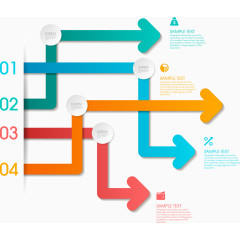 箭头商务信息ppt元素